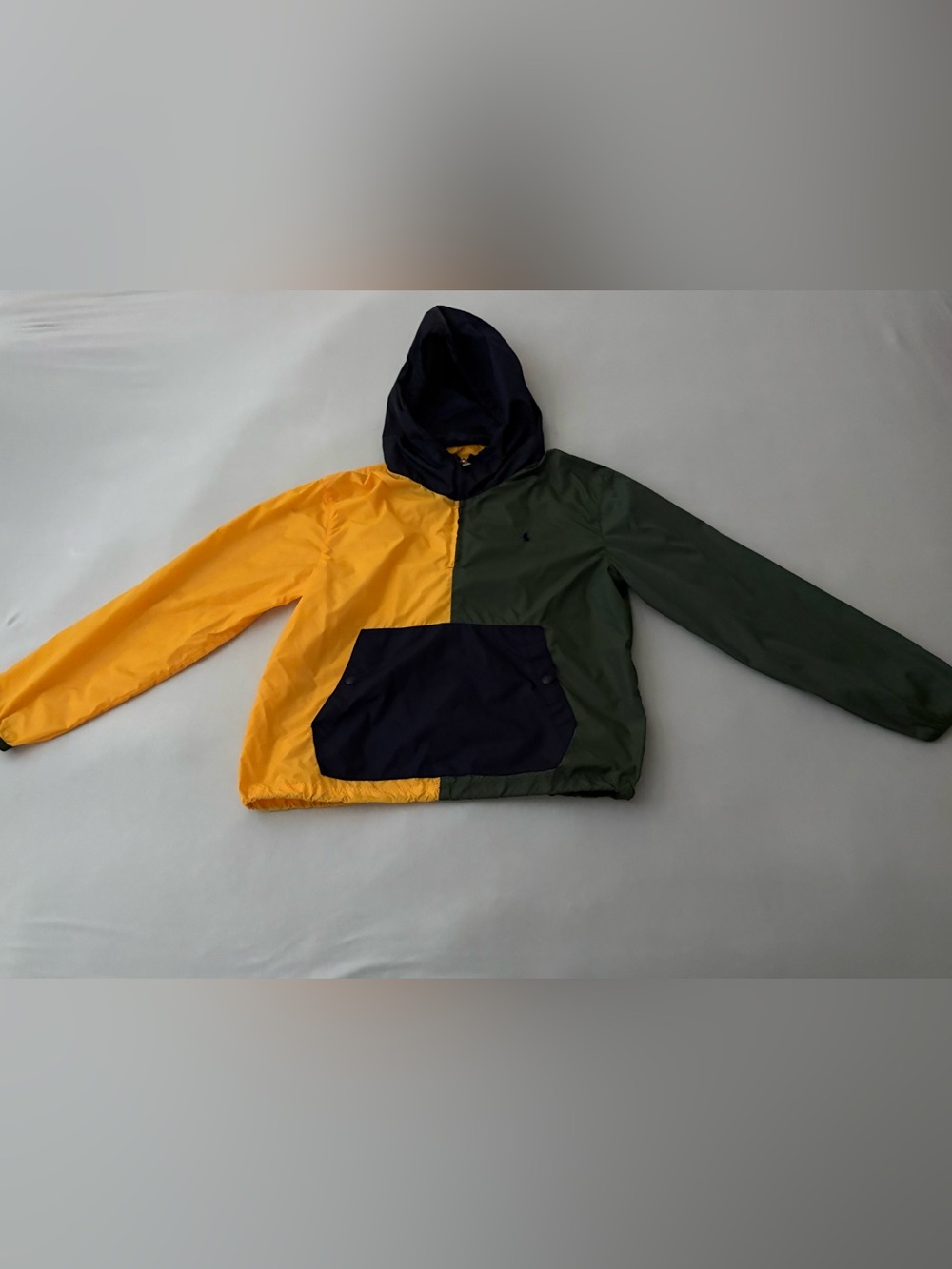 Polo Ralph Lauren Kids Colorblock Hooded Pullover Jacket - Yellow/Green/Black